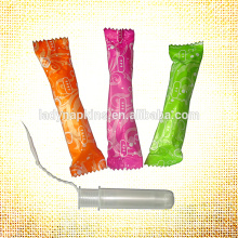 Own brand hot sell wholesale soft organic compact tampons plastic applicator